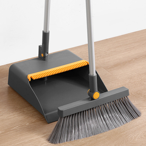 Home floor sweeping PET broom and upright stand dustpan set