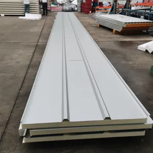 공장 가격 사용자 정의 쉬운 설치 절연 경량 더블 레이어 스테인레스 스틸 PU 지붕 샌드위치 패널