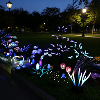 Lampu Dekoratif Tanaman Bunga untuk Dekorasi Taman Luar Ruangan Tahan Air IP65