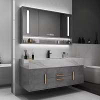 Conjunto de Mueble de Baño Flotante Moderno de 36 Pulgadas, Color Negro y Blanco, con Lavabo, para Montar en la Pared