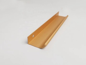 Poignée de porte de placard de cuisine et chambre à coucher en aluminium, poignée de bord invisible, poignée de porte de placard incurvée - Product Image 5