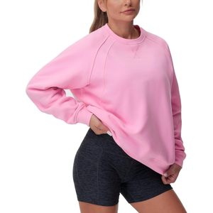 Sweat-shirt en polaire surdimensionné pour femme FOXA, coupe ample, col rond, manches longues, respirant, 100% polyester - Product Image 3