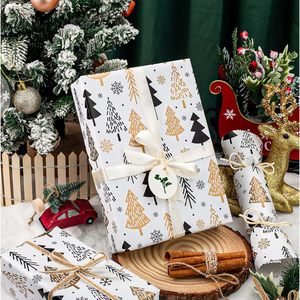 MAYPLUSS Christmas Trees Wrapping <b>Paper</b> 17 Inch X 33 Feet Minimalistic Gold Design Eco-Friendly Gift <b>Wrap</b> - Product Image 4