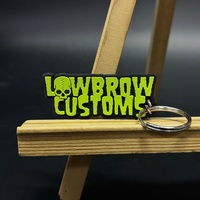 Porte-clés personnalisé de haute qualité lettres vertes en PVC avec sérigraphie et impression de découpe porte-clés en caoutchouc personnalisés