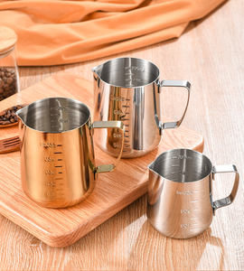 Tazza Moderna in Acciaio Inossidabile Ecologica per Milkshake, Espresso, Cappuccino, Caffè Latte Art, Varie Capacità, Uso in Caffetteria - Product Image 1