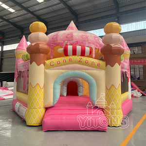 Bouncy Inflatable lâu đài nhảy pastel lâu đài Ice Cream PVC thư bị trả lại nhảy nhà Bouncer - Product Image 1