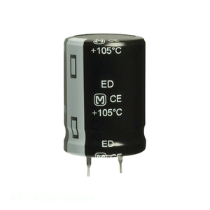 Condensateur EET-ED2W820BA, canal fabricant, CAP ALUM 82UF 20% 450V SNAP TH, à traverser, 82 uF - Product Image 1