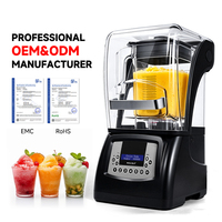 Moseener Geluidsarme Geluidsdichte Smoothie Blender, 220V Commerciële Touchscreen, Borstelloze DC-motor, Melkthee Chain Crushed Blender