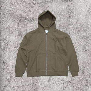 Sudadera con capucha térmica unisex de punto con cremallera, diseño desgastado, efecto descolorido por el sol, de poliéster/algodón de 500 g/m², estilo gofre, para hombre - Product Image 4