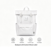 Étiquettes tissées personnalisées pour vêtements, matériaux écologiques, style pliable, étiquettes de mode durable pour chaussures et sacs, imprimées