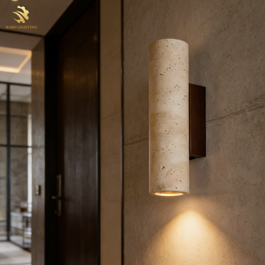 Applique Murale en Travertin Style Nordique, Lampe Murale Originale en Pierre Naturelle pour Maison, Hôtel, Chambres, Salon, Source LED, Corps en Plastique - Product Image 2