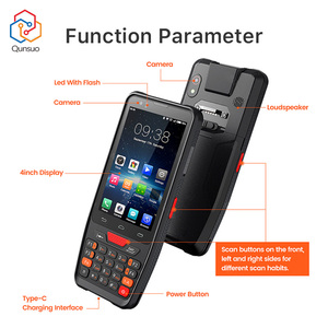 <span class=keywords><strong>Android</strong></span> 12 gồ ghề 4 inch PDA với Thông Minh di động dữ liệu thiết bị đầu cuối máy quét mã vạch và bàn phím cầm tay PDAs cho lớp học tham dự - Product Image 4