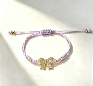LC202604132 도매 수제 마크라메 엮은 끈 줄 실 행운의 리본 참 브레이슬릿 - Product Image 6