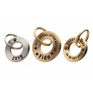 Индивидуальная бирка для животных из латуни и нержавеющей стали с гравировкой имени питомца, полированная металлическая бирка для собак - Product Image 4