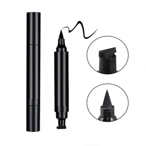 Kit eyeliner Double tête, crayon pour les yeux étanche, tenue longue durée, 1 pièce, avec crayon Eyeliner et timbre