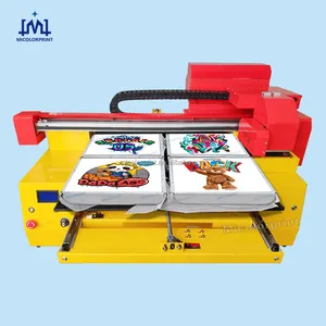 Printer CMYKW Posisi Cetak 2 atau 4 atau 6 Kecepatan Cepat 6560 6090 2 Kaus Kepala Cetak Texjet Tekstil Mesin Pencetak Kain DTG