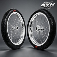 Kit de roues Supermoto CNC 17 pouces Sur-Ron Light Bee LBX, chromé argenté, en aluminium billette, pièces de mise à niveau premium pour moto électrique