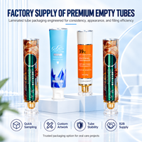 Tubes de dentifrice en aluminium et plastique avec logo personnalisé, imprimés UV, laminés, emballage compressible, bouchon à vis 12,7-35 mm