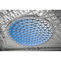 Dôme de toit en verre avec structure en acier sur mesure SAFS pour les constructions