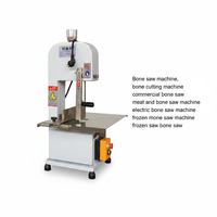 Scie à os électrique commerciale en acier inoxydable, machine industrielle de découpe de viande et d'os congelés, scie à os de table pour boucher