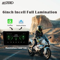 Vente flash IPX8 6 pouces TPMS DVR Carplay pour motos Moto Android Auto Carplay Moto