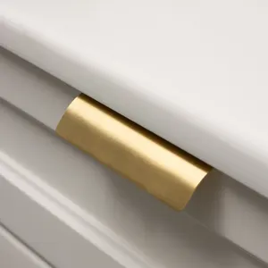 Leaf Lip Type tira mobili in ottone massiccio cucina maniglione armadio armadio armadio armadio per cassetto HK0165 decorativo personalizzato