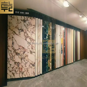 Factory Custom Large Metal Marble Sintered Stone Porcelain Tile <strong>Slab</strong> Horizontal Sliding Display Stand For Showroom Exhibit - Product Image 1