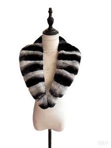 YR232 Custom Make Luxe Garments Accesorio Real Rex Rabbit Chinchilla Dyed Collar <span class=keywords><strong>and</strong></span> Cuff Sets - Product Image 4