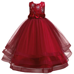 Robe de fête pour fille enfant, style occidental, longue, en tulle bouffant, grande taille, pour 12e anniversaire, tendance - Product Image 2