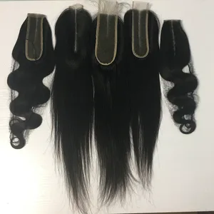 Cabelo brasileiro da china, qingadaptadores de cabelo natural 2x6 4x4 5x5 alta qualidade hd fechamento de renda