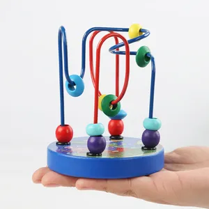 Bằng Gỗ Montessori Mini Dây Con Lăn Câu Đố Đếm Vòng Tròn Bead Mê Cung Bé Giáo Dục Học Tập Đồ Chơi Cho Trẻ Em Toddler Chàng Trai Cô Gái