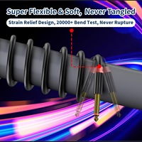 Câble audio XLR 6,35 mm mâle-mâle de haute qualité, cuivre sans oxygène, conception équilibrée, connecteurs plaqués or pour guitare et haut-parleur