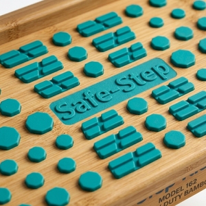 Tabouret en bambou à 2 marches pour enfants avec points antidérapants bleu sarcelle, tour d'aide robuste pour tout-petits pour lavabo <span class=keywords><strong>de</strong></span> salle <span class=keywords><strong>de</strong></span> bain et décoration - Product Image 4