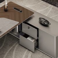 Bureau de gestion en MDF haut de gamme Zitai avec chemins de câbles cachés et support de charge sans fil CEO Manager Senio Executive Office Table
