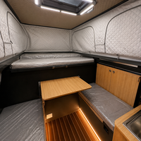 Camioneta Pickup Todoterreno 4x4 Personalizada QC, Mini Camper Plegable Impermeable para Cuatro Personas, RV para Viajes de Camping al Aire Libre en Australia