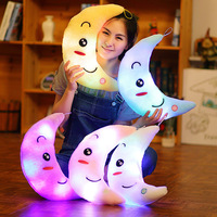 Oreillers en peluche lumineux LED créatifs de 13 pouces avec étoiles scintillantes, jouets en peluche, cadeaux d'anniversaire et de Saint-Valentin pour les tout-petits