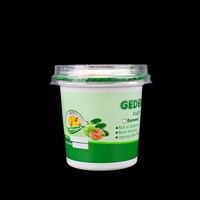 Gobelets en plastique de 125 ml, 150 ml, 240 ml, 300 ml, 500 ml, pots à yaourt avec couvercles, contenants d'emballage pour aliments et yaourts, contenants pour crème glacée