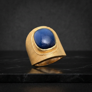 New Arrival Gold Plated 925 <b>Silver</b> Natural Stone Bezel Setting Gemstone <b>Ring</b> for Men Women Children's - Product Image 2