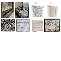 Baignoire autoportante monobloc en marbre naturel haut de gamme pour salles de bain d'hôtels et de villas ; Baignoire de trempage grand format