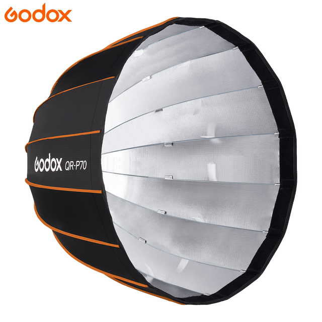 Godox Softbox Accessories QR-P70 70CM Quickly Release Parabolic Deep Softbox for Video Light Bowens Mount Studio Flash