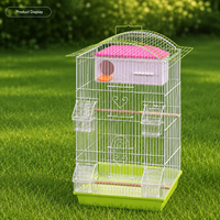 Cage à oiseaux portable d'intérieur et d'extérieur en fer forgé, grande cage de villa, habitat durable pour perroquets et thrushes