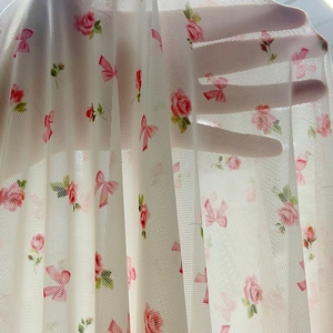 Muestra <span class=keywords><strong>gratis</strong></span> de malla de 4 vías de punto elástico personalizado poliéster Spandex Floral impresión Digital Power Net tela de malla para traje de baño - Product Image 5