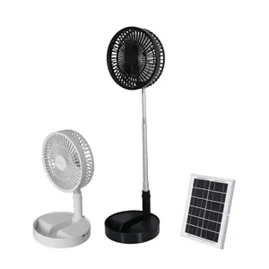 Outdoor usb solar air circulation camping fan Battery Operate Foldable Adjustable Oscillating rechargeable wireless Fan