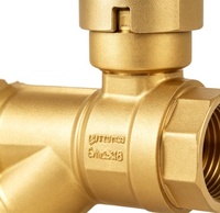 Robinet à bille manuel en laiton fileté avec filtre Y intégré NPT BSP pour la plomberie, l'alimentation en eau, le chauffage et le traitement de l'eau