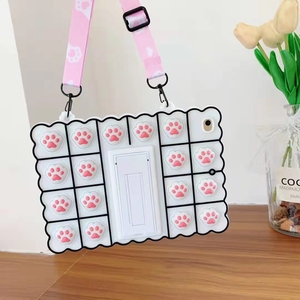 Custodia morbida per <span class=keywords><strong>Tablet</strong></span> in silicone 3D Cute Cartoon Cat Paw con tracolla Fidget Toy <span class=keywords><strong>Cover</strong></span> per iPad <span class=keywords><strong>MiNi</strong></span> 6 Case - Product Image 2