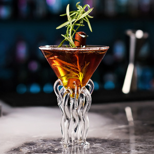 Ağız üflemeli temizle toptan özel ahtapot tasarım martini kokteyl cam kokteyl cam martini - Product Image 2