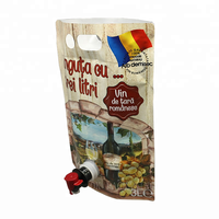 Sacs à vin en aluminium laminé personnalisés de 1L et 5L, sacs en plastique à bec verseur, distributeurs d'eau et de boissons pour vin liquide