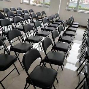 Kursi Lipat Pipa Logam Berlapis Kulit Hitam Murah Grosir JRY untuk Rumah, Taman, Kantor, Rapat, dan Acara - Product Image 4