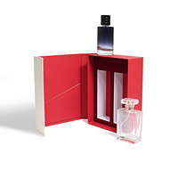 Boîte recyclable créative imprimée de luxe personnalisée boîte en carton double porte ouverte couvercle boîte de papier d'emballage de cadeau avec plateau intérieur Eva