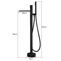 Grifo de pie para bañera con certificación CE, set de grifería para ducha de agua fría/caliente, monomando con válvula de cerámica, para uso en apartamentos, 5 años de garantía.